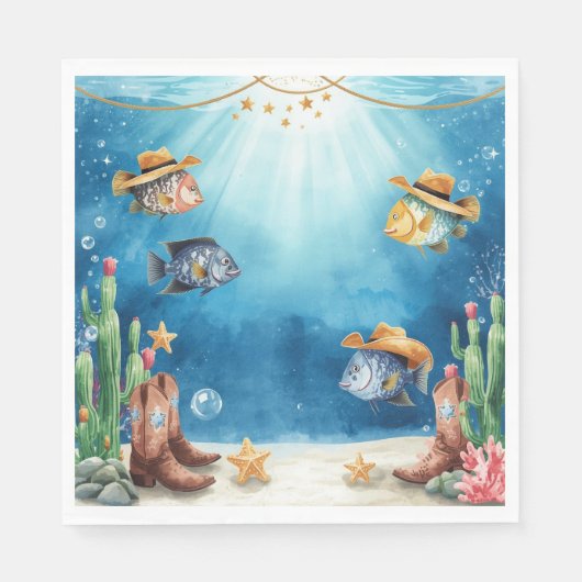 Fisch-Party-Texas-thematisierte Serviette (Vorderseite)