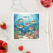Fisch-Party-Texas-thematisierte Serviette (Beispiel)