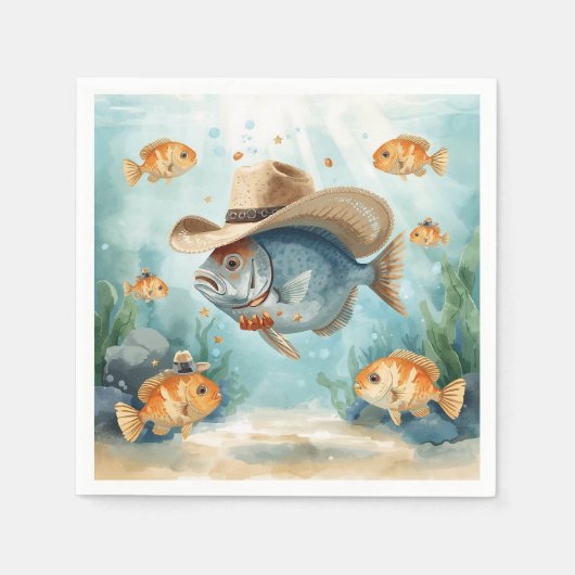 Fisch-Party-Texas-themen Serviette (Vorderseite)