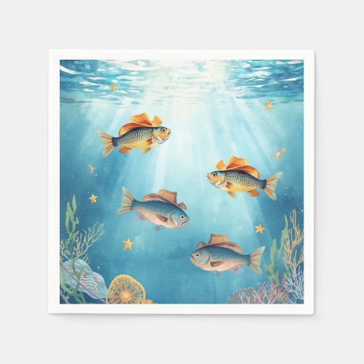 Fisch-Party-Texas-themen-Serviette Serviette (Vorderseite)