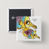 Fisch-personalisiertes Button der (Vorne & Hinten)