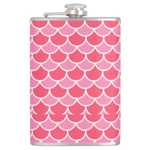 Fisch Pink Scales Muster-28543 Flachmann