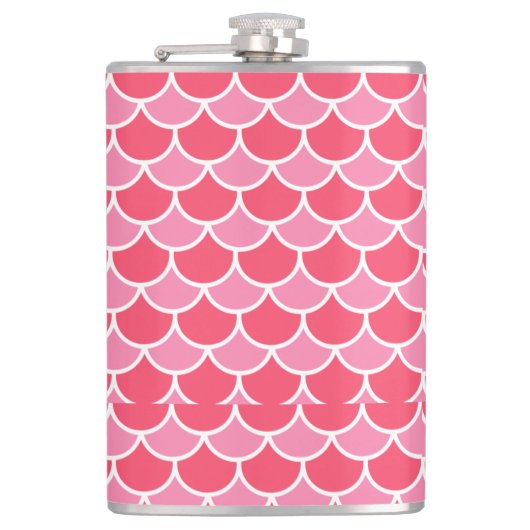 Fisch Pink Scales Muster-28543 Flachmann (Vorderseite)