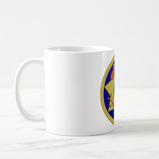 Fisch-Polizist-Tasse Kaffeetasse (Links)