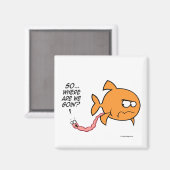 Fisch-Pooh-Quadratzmagnete Magnet (Vorderseite/Rückseite)