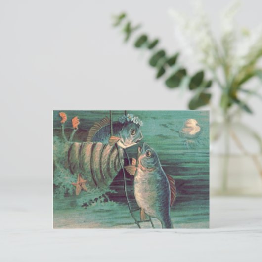 Fisch Romeo & Julia Quellyfish Starfish Postkarte (Stehend Vorderseite)