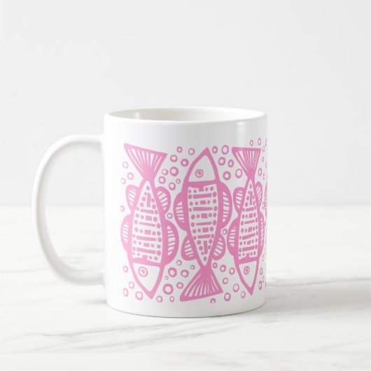 Fisch - rosa kaffeetasse (Links)