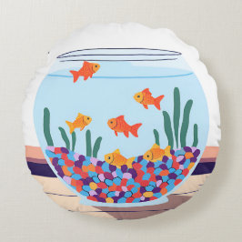 Fisch Rundes Kissen