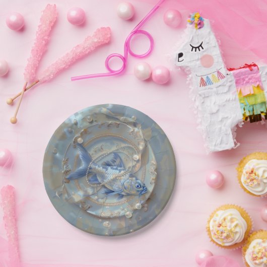 Fisch - Rundpapier - Teller (Party)