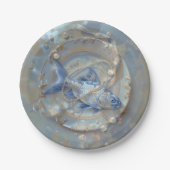 Fisch - Rundpapier - Teller (Vorderseite)