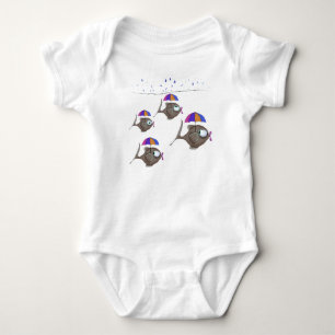 Fisch Säugling Strampler, weiß Baby Strampler