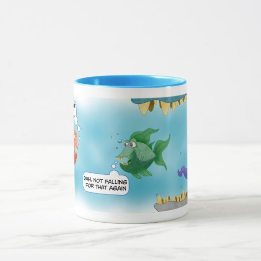 Fisch scherzt Wecker-Tasse Tasse (Zentrum)
