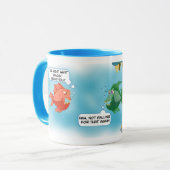 Fisch scherzt Wecker-Tasse Tasse (Vorderseite Links)