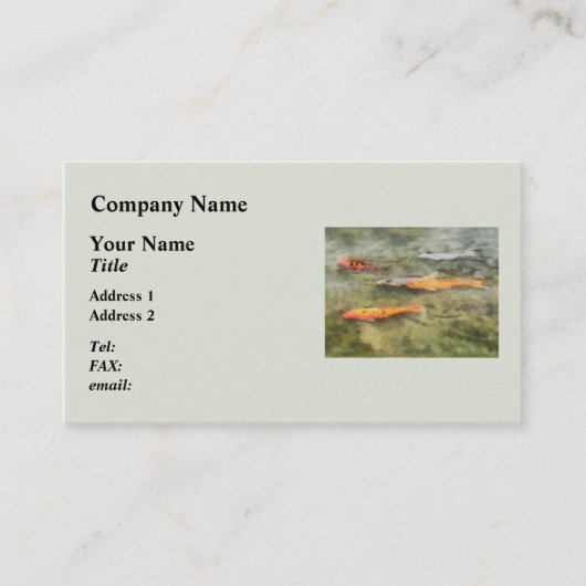 Fisch - Schule Koi': Visitenkarte (Vorderseite)