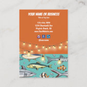Fisch Schwimmen Beach Mural Aquarium Visitenkarte (Rückseite)