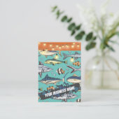 Fisch Schwimmen Beach Mural Aquarium Visitenkarte (Stehend Vorderseite)