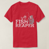 Fisch Sensenmann FischereiFür Pro Fishers, Fischer T-Shirt (Design vorne)