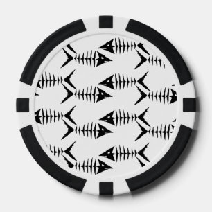 Fisch-Skelette Pokerchips