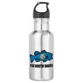 Fisch South Dakota Edelstahlflasche (Vorderseite)