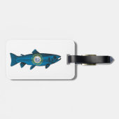 Fisch South Dakota Forelle Gepäckanhänger (Rückseite horizontal)