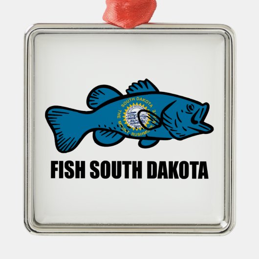 Fisch South Dakota Ornament Aus Metall (Vorne)