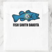 Fisch South Dakota Rechteckiger Aufkleber (Tasche)