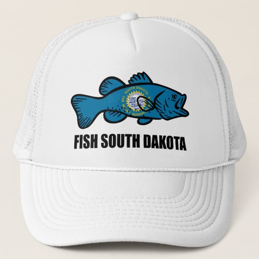 Fisch South Dakota Truckerkappe (Vorderseite)