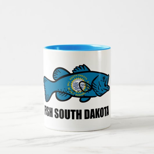 Fisch South Dakota Zweifarbige Tasse (Mittel)
