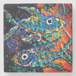 Fisch-Stein-Untersetzer Steinuntersetzer