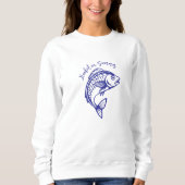 Fisch süchtig nach Summer-Blue Sweatshirt (Vorderseite)