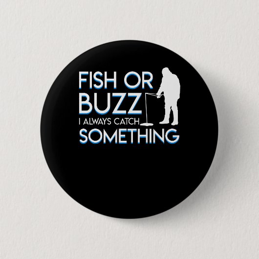 Fisch-Summen-Fang etwas Eis-Fischen Button (Vorderseite)