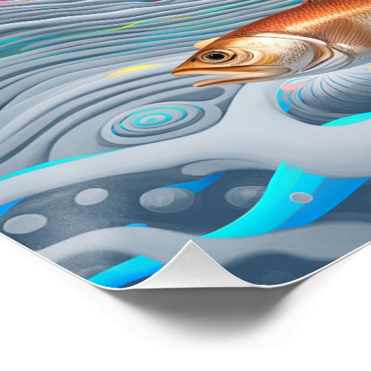 Fisch Sunset Poster (Ecke)