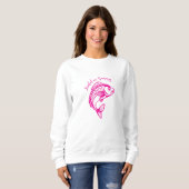 Fisch süß am Sommer-Rosa Sweatshirt (Vorne ganz)