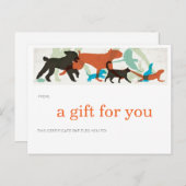 Fisch Swim Birds Fly Hunde Wandertiere Sitter Postkarte (Vorne/Hinten)