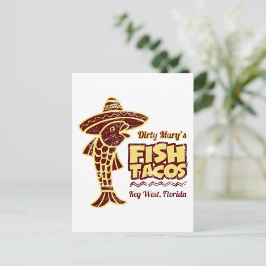 Fisch Tacos Postkarte (Stehend Vorderseite)