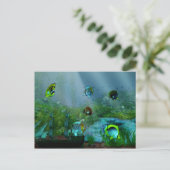 Fisch Tank Aquraium Art Postkarte (Stehend Vorderseite)
