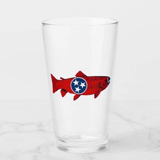 Fisch Tennessee Forelle Glas (Vorderseite)