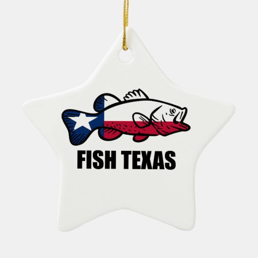 Fisch Texas Keramik Ornament (Vorne)