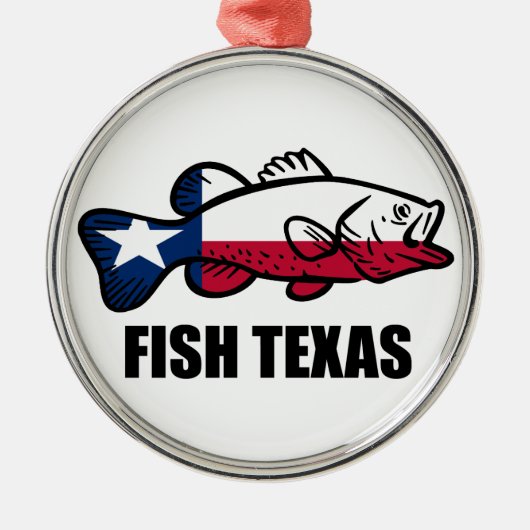 Fisch Texas Ornament Aus Metall (Vorne)