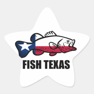 Fisch Texas Stern-Aufkleber