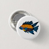 Fisch, Tier, Zeichnend Button (Vorne & Hinten)