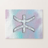 Fisch-Tierkreis-Symbol-Perlmuttart Puzzle (Horizontal)