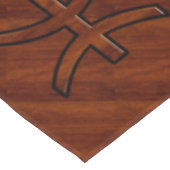 Fisch-Tierkreis unterzeichnen herein hölzernen Tischdecke (Schrägansicht)