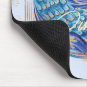 Fisch-Tierkreis-Wasserfarbe-Künstlertum mousepad (Ecke)