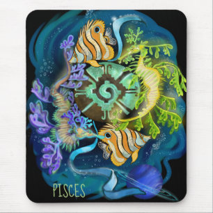Fisch-Tierkreis-Zeichen Mousepad