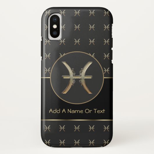 Fisch-Tierkreis-Zeichen personalisiert Case-Mate iPhone Hülle (Rückseite)