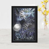 Fisch-Tierkreisgeburtstagskarte Karte (Gelbe Blume)