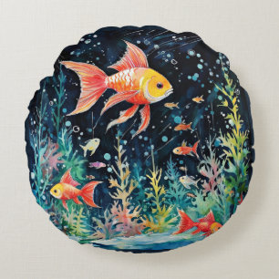 Fisch Traumland, Aquarien Perfektion, Rundes Kissen