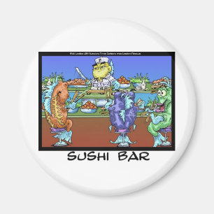 Fisch trifft Märkte AKA Sushi Bar Funny Gifts & Ca Magnet