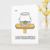 Fisch trinken - Happy Birthday Karte (Gelbe Blume)